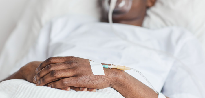 black man in hospital