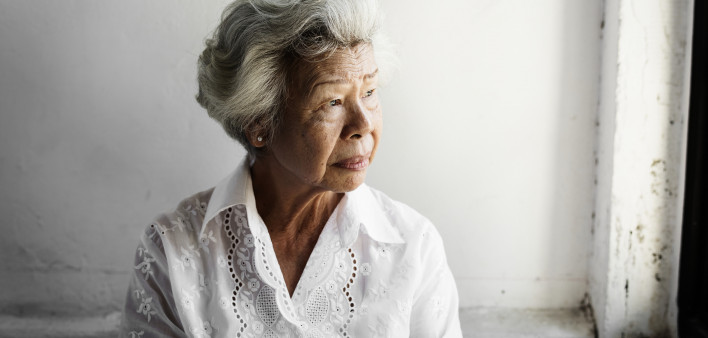 elderly asian woman