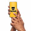 hands holding iphone smart phone touching screen