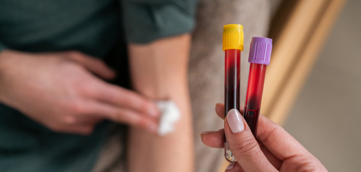 Female nurse holding blood collection tubes stock photo Blood Donation, Blood Test, Medical Test, Patient,