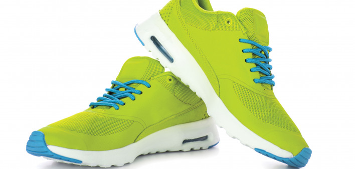 green running shoes sneakers