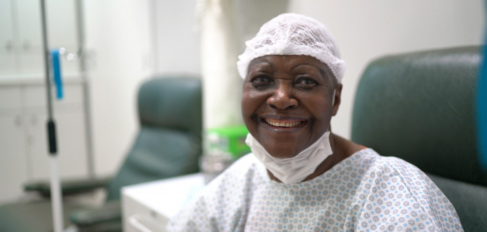 black patient after surgery