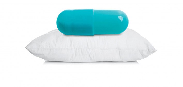 doxycycline pill on a pillow