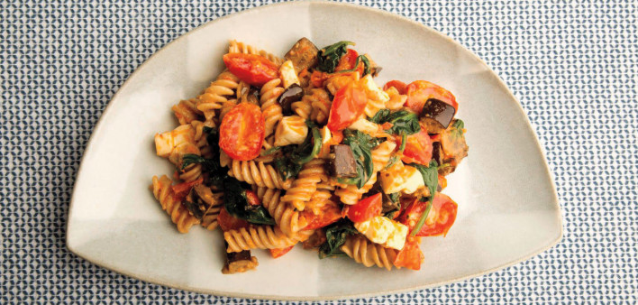 Fusilli With Roasted Vegetables & Romesco