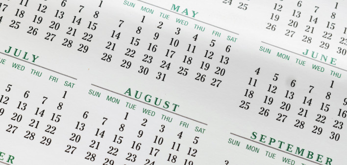 calendar month August