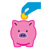 piggy bank savings icon graphic