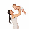 happy mother and baby