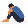illustration depressed man depression