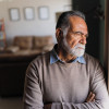 sad old man elderly