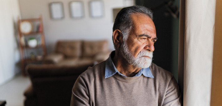 sad old man elderly