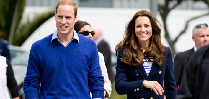 Duke and Duchess of Cambridge (Prince William and Kate Middleton) visit Auckland’s Viaduct Harbour during their New Zealand tour on April 11, 2014 in Auckland, New Zealand.   