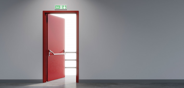 Door open to outside light