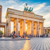 Brandenburg Gate at sunset, Berlin, Germany