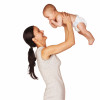 happy mother and baby