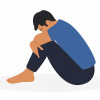 illustration depressed man depression