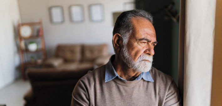 sad old man elderly