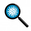 magnifier magnifying glass virus illustration