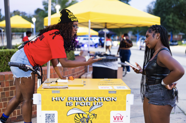 ViiV reps share HIV prevention and testing information with the community at Alabama State University’s Homecoming weekend, Oct. 4–5, 2024 in Montgomery.