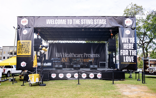 ViiV Healthcare presented the Sting Stage, with musical performances and a special message from the mayor, during Alabama State University’s Homecoming weekend October 4-5, 2024, in Montgomery.
