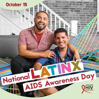 Detail of a #NLAAD social media post from the CDC initiative Let’s Stop HIV Together.