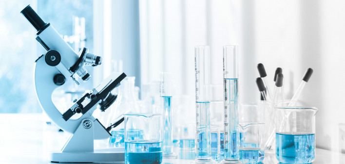 Laboratory instrument microscope and lab glassware