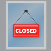 door with closed sign illustration
