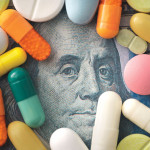 illustration pills and money