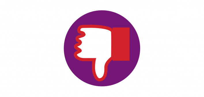 Thumbs down graphic