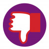 Thumbs down graphic