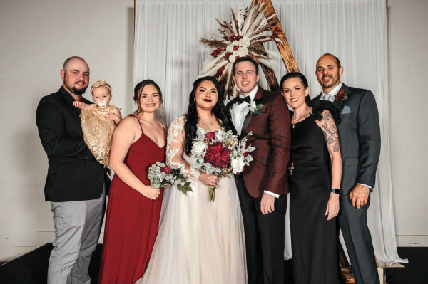 Brandy Verdin, second from right, at her son’s November 2023 wedding
