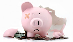 Broken piggy bank stock photo Piggy Bank, Broken, Bankruptcy, Currency, Coin Bank