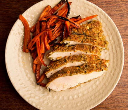 Pumpkin Seed Crusted Chicken