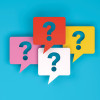 speech bubbles with question marks illustration