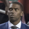 Pro Football Hall of Famer and ESPN pundit Randy Moss during a broadcast of a game in 2016.