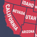 United States of America map with state names