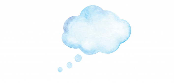 illustration of cloud thought bubble