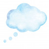 illustration of cloud thought bubble