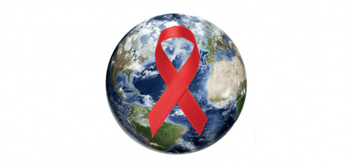 red ribbon globe