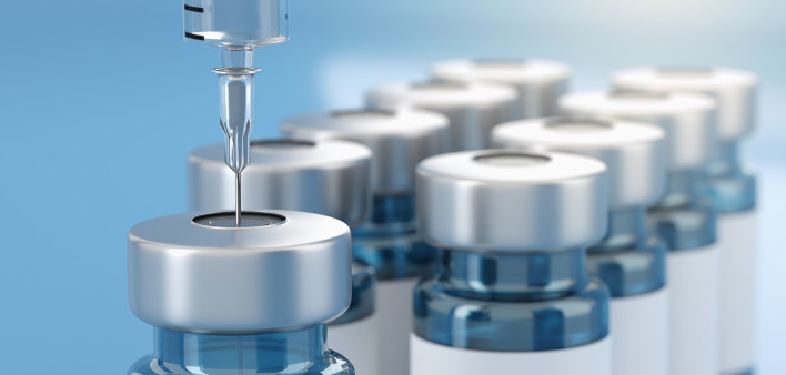 Rendering 3d vaccine medicine bottle flu vaccine anti-vaccination and covid-19