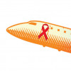 illlustration jet with AIDS ribbon
