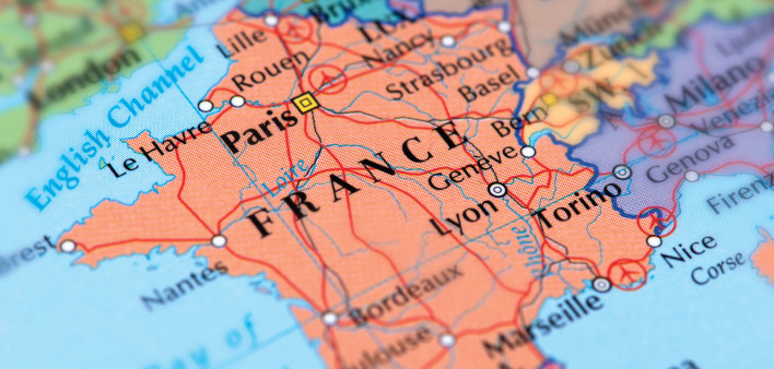 map of france