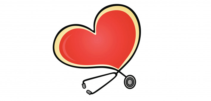 Stethoscope in shape of a heart