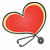 Stethoscope in shape of a heart