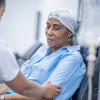The persons shown in this photograph are models and are not an actual patient or nurse.