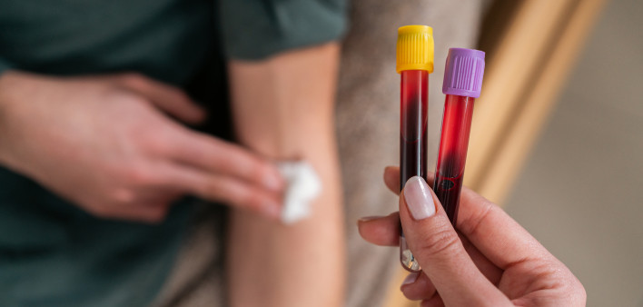 Female nurse holding blood collection tubes stock photo Blood Donation, Blood Test, Medical Test, Patient,