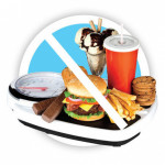 Junk food on scale and not symbol