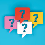 speech bubbles with question marks illustration