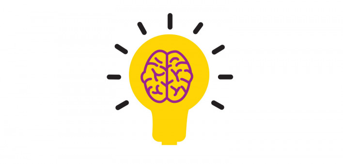 brain lightbulb thinking idea icon