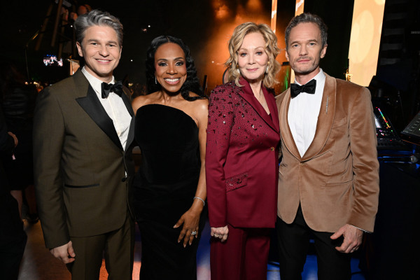 From left: David Burtka, Sheryl Lee Ralph, Jean Smart and Neil Patrick Harries at the Elton John AIDS Foundation’s 33rd Annual Academy Awards Viewing Party on March 2, 2025