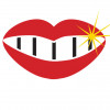 Dental Icons lips and teeth with braces